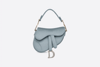 Christian Dior Mini Iron Gray Saddle Velvet Bag