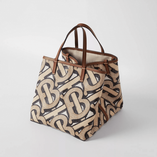Burberry Mini Monogram Print E-canvas Beach Tote
