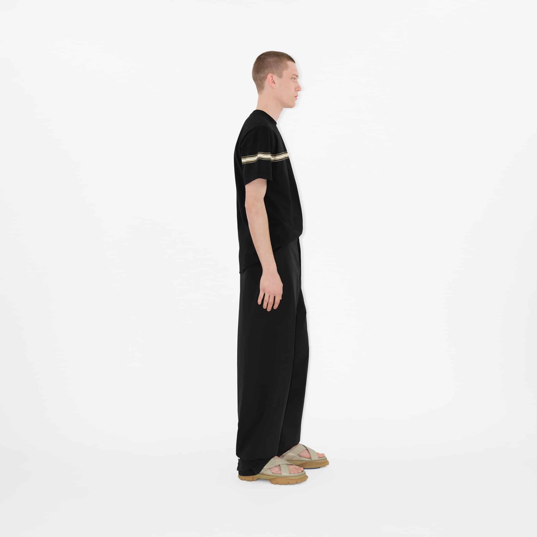 Striped Cotton T-shirtPrice undefined Colour: Black