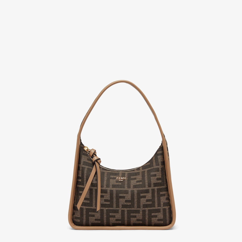 Brown FF fabric mini-bag