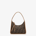 Brown FF fabric mini-bag