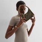Brown FF fabric mini-bag