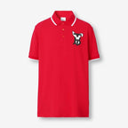 Rabbit Print Cotton Piqué Polo Shirt