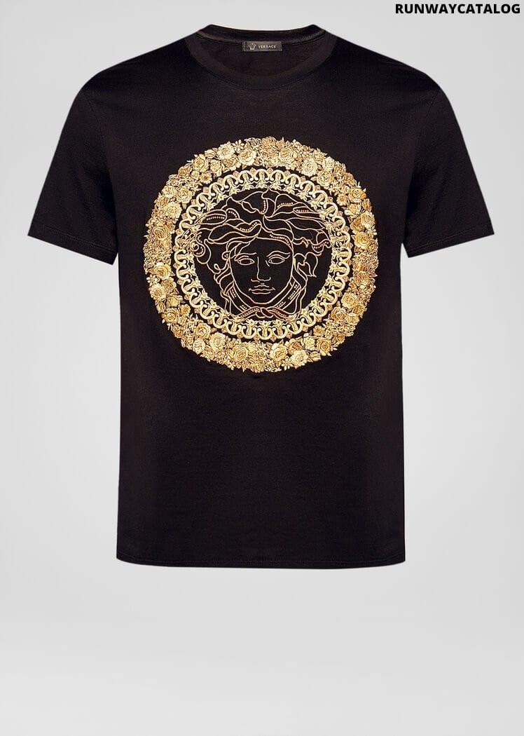 Versace Embroidered Medusa T-Shirt