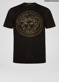 Versace Embellished Medusa Logo T-Shirt