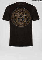 Versace Embellished Medusa Logo T-Shirt
