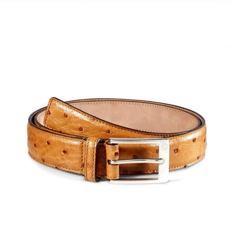 Gucci ostrich belt