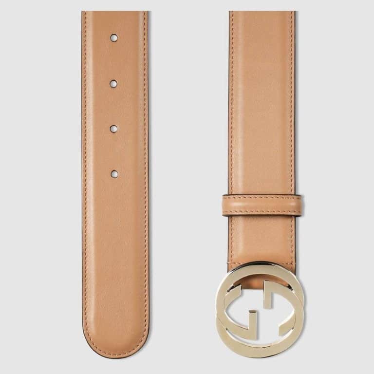 Gucci Leather belt with interlocking G buckle