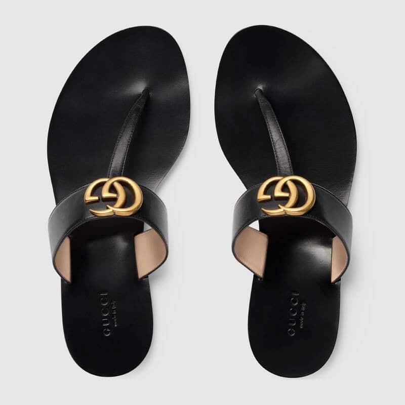 Gucci Women Thong Sandal with Double G