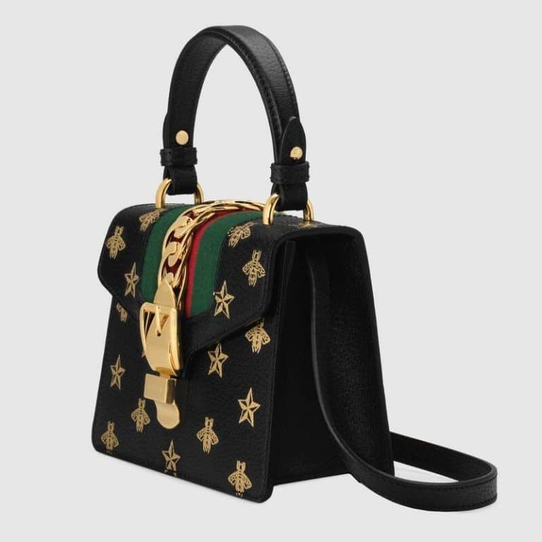 Gucci Sylvie Bee Star mini leather Bag