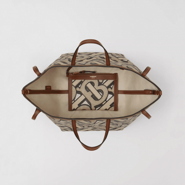 Burberry Mini Monogram Print E-canvas Beach Tote