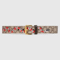 Gucci GG Supreme belt with Kingsnake print