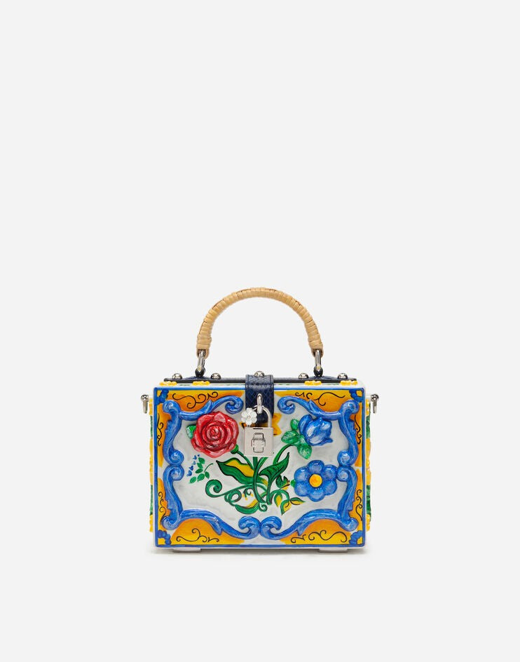Dolce &amp; Gabbana Dolce Box Bag in Hand-Painted Majolica Wood