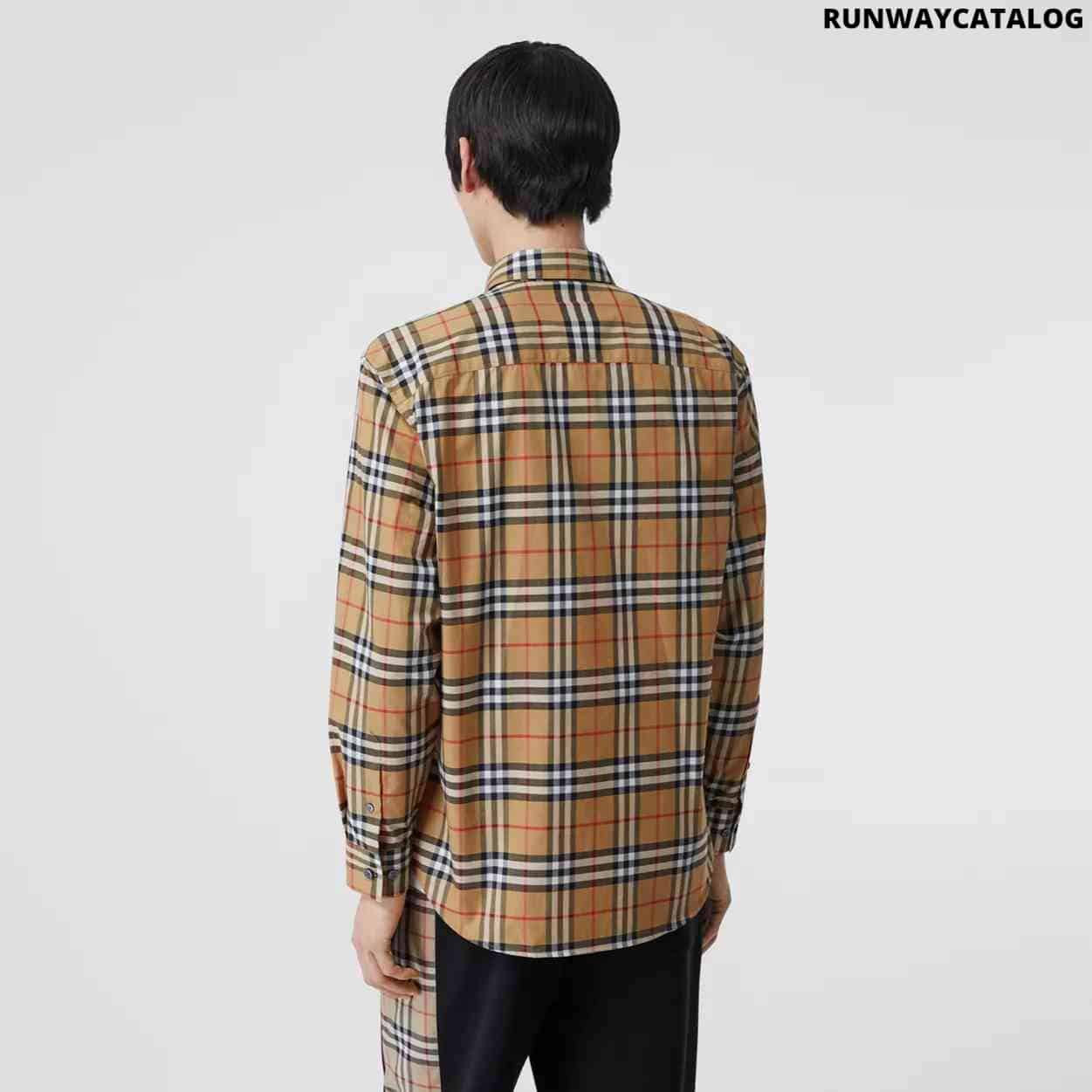 Burberry Button-down Collar Vintage Check Cotton Shirt