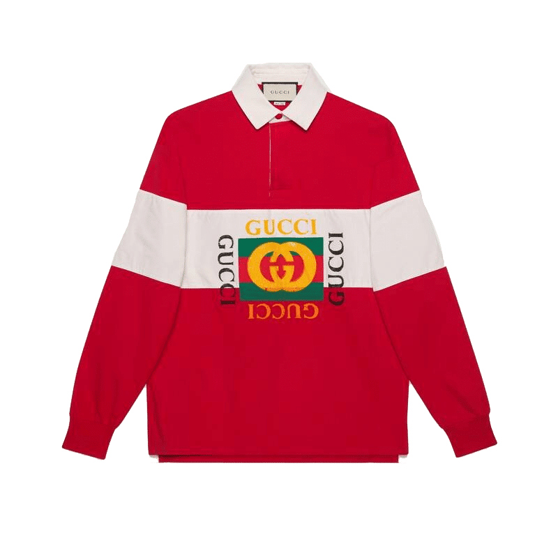 Gucci Oversize Cotton Polo with logo T Shirt