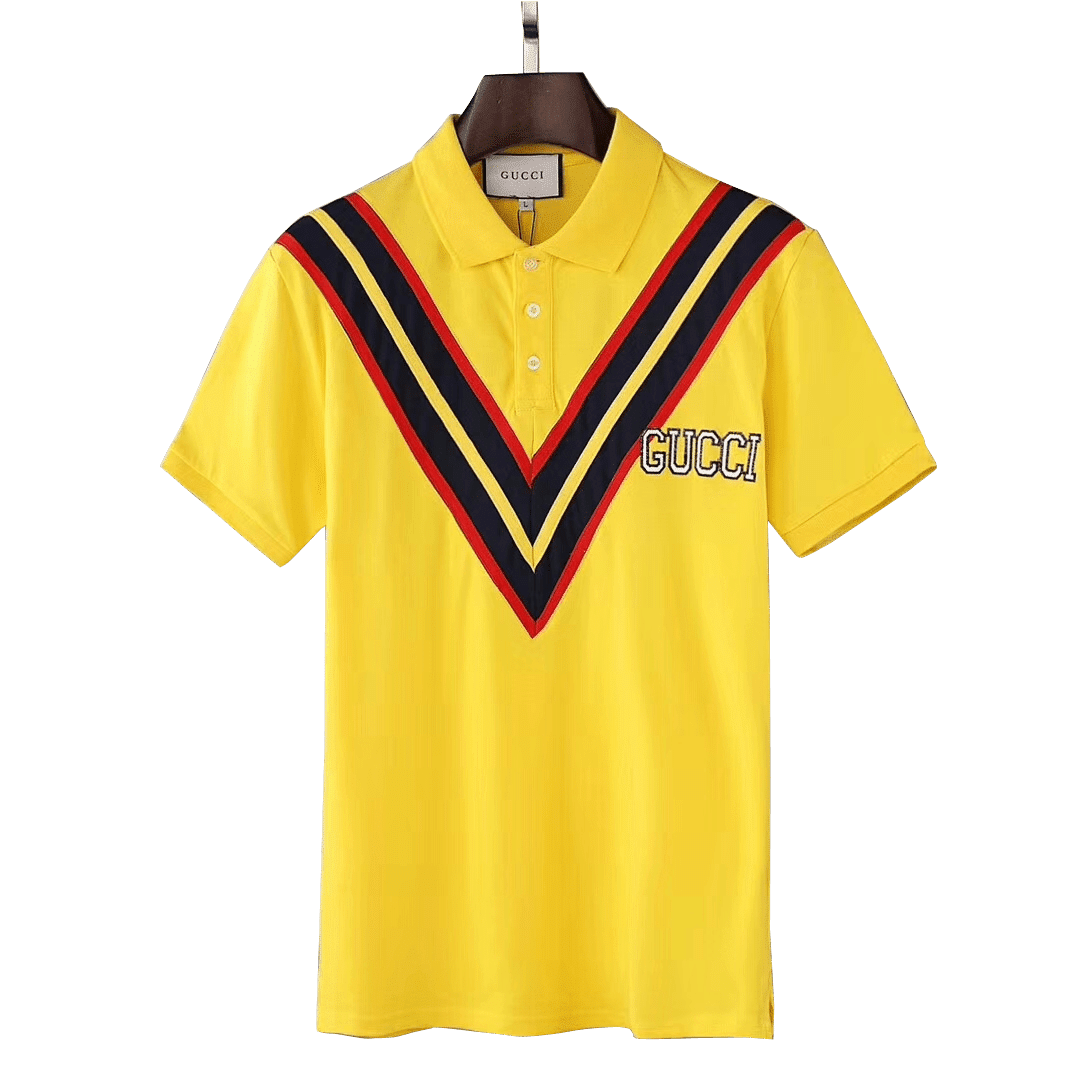Gucci Chevron polo with piglet T Shirt