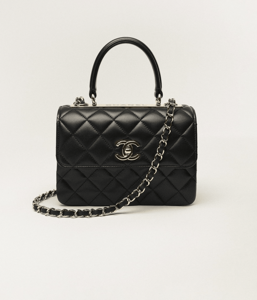 CHANEL FLAP BAG WITH TOP HANDLE