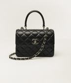 CHANEL FLAP BAG WITH TOP HANDLE