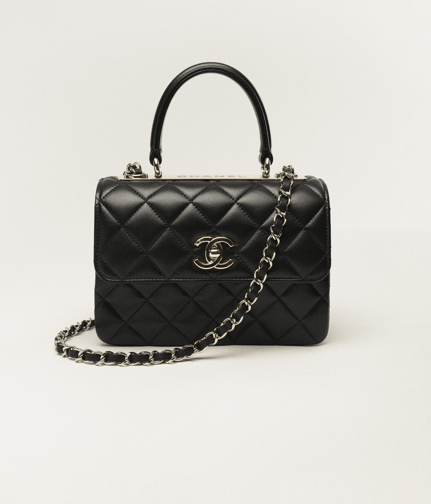 CHANEL FLAP BAG WITH TOP HANDLE