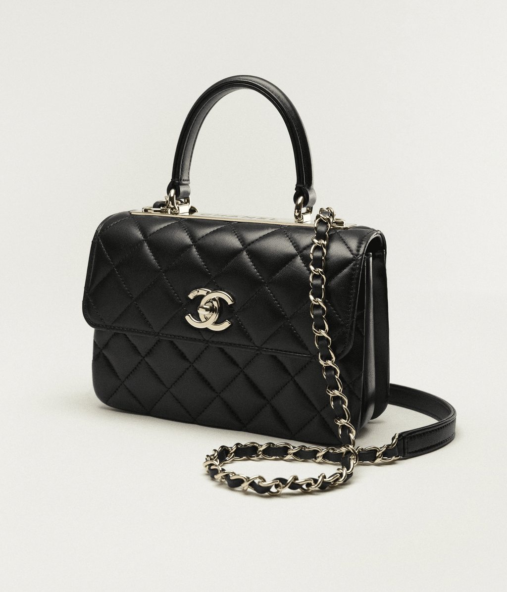 CHANEL FLAP BAG WITH TOP HANDLE