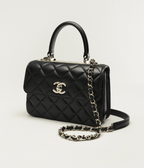 CHANEL FLAP BAG WITH TOP HANDLE