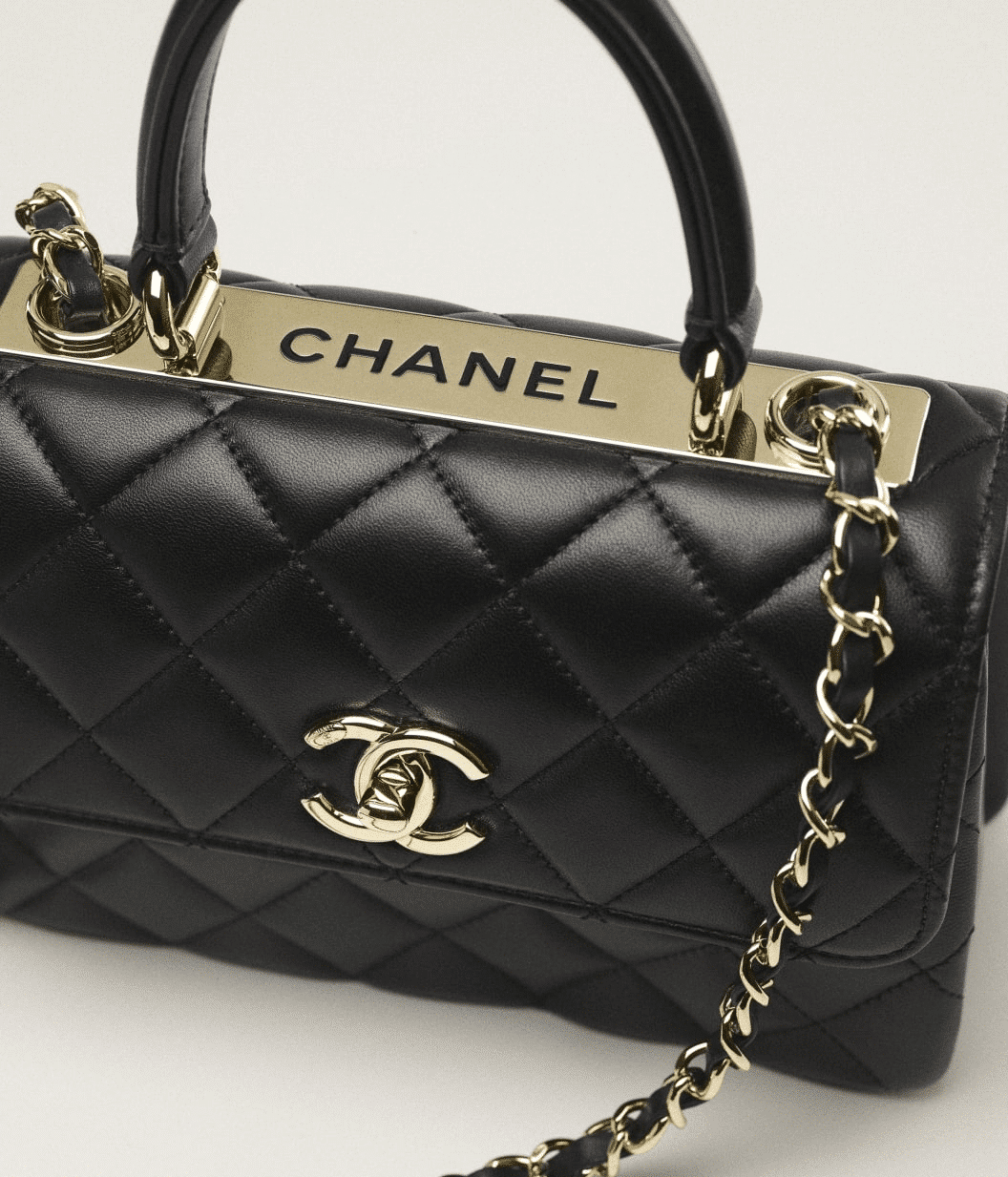 CHANEL FLAP BAG WITH TOP HANDLE