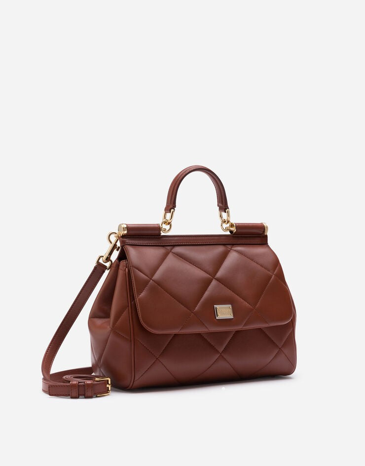 Dolce &amp; Gabbana Medium Sicily Bag in Aria Matelassé Calfskin