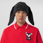 Rabbit Print Cotton Piqué Polo Shirt
