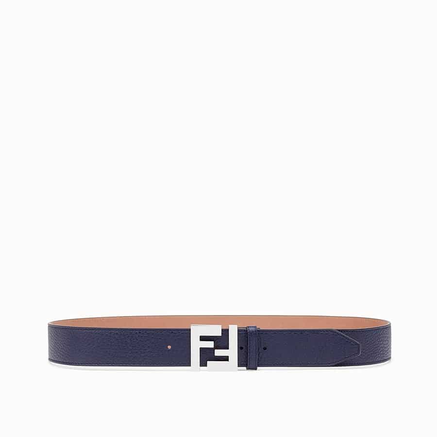 Fendi Blue Romano leather belt