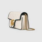 Gucci White GG Marmont Super Mini Bag