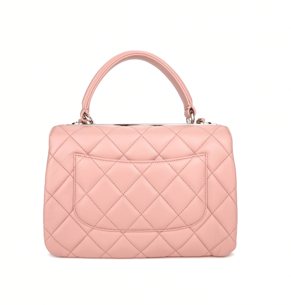 Chanel Flap Bag with Top Handle In Pink