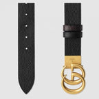 Gucci Reversible Leather Belt with Double G Buckle