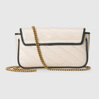 Gucci White GG Marmont Super Mini Bag