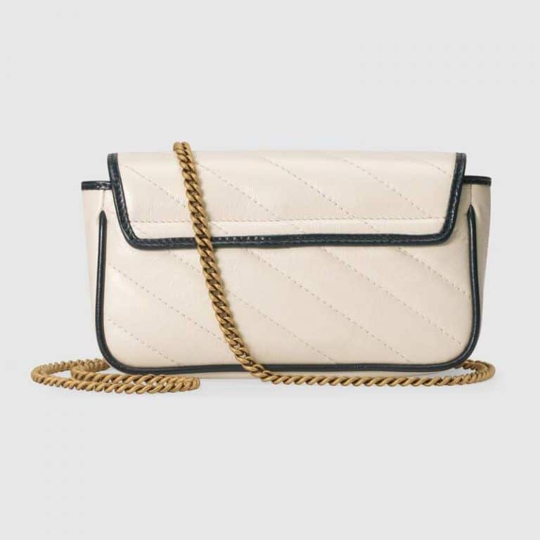 Gucci White GG Marmont Super Mini Bag
