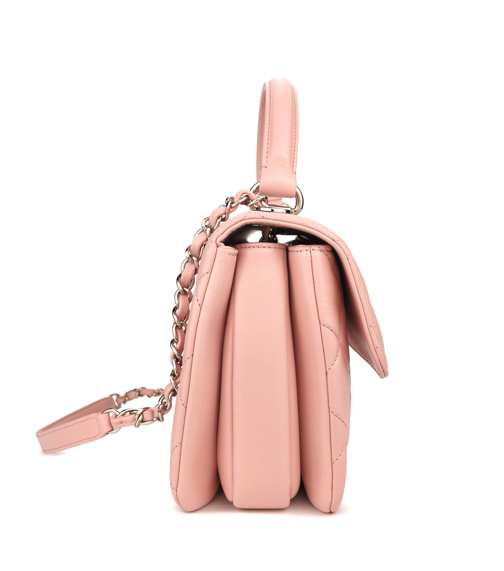 Chanel Flap Bag with Top Handle In Pink