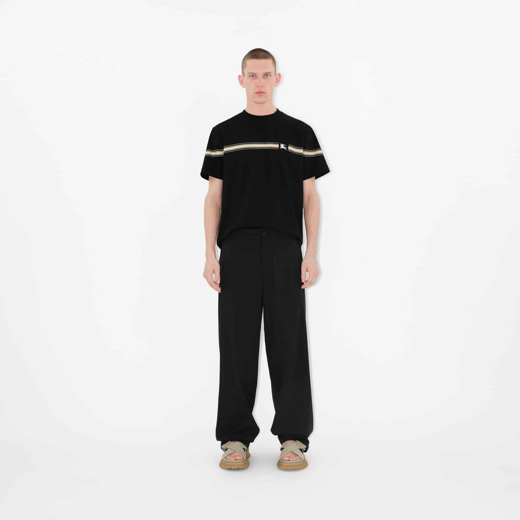 Striped Cotton T-shirtPrice undefined Colour: Black