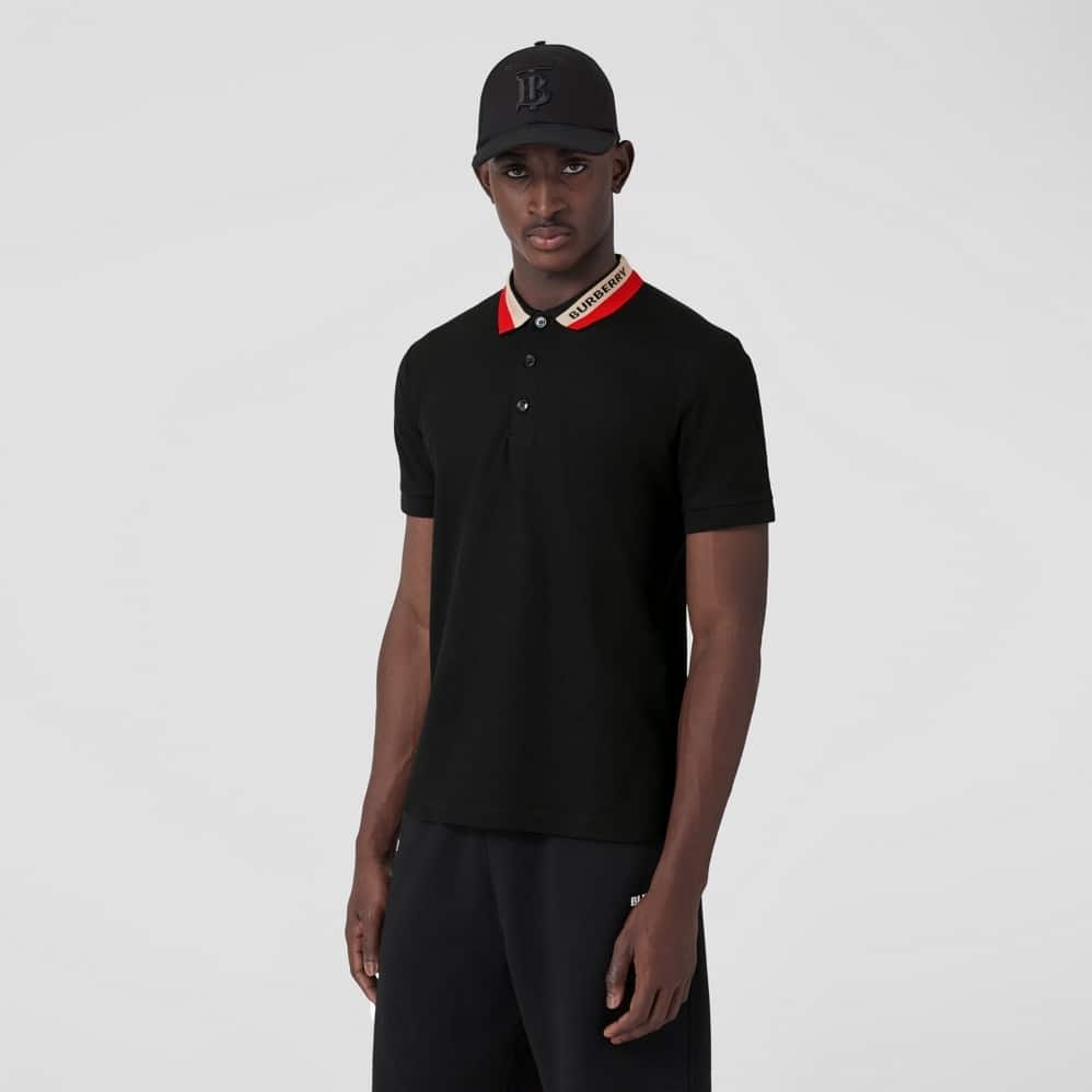 Logo Detail Cotton Piqué Polo Shirt