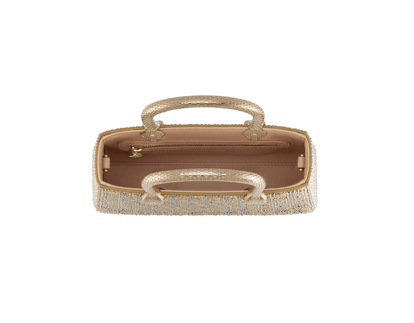 Bvlgari Serpentine Duo Tote Bag – Bright Travertino SuedeQ