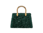 Bvlgari Serpentine Duo Tote Bag – Forest Emerald Mosaic Embroidery Satin