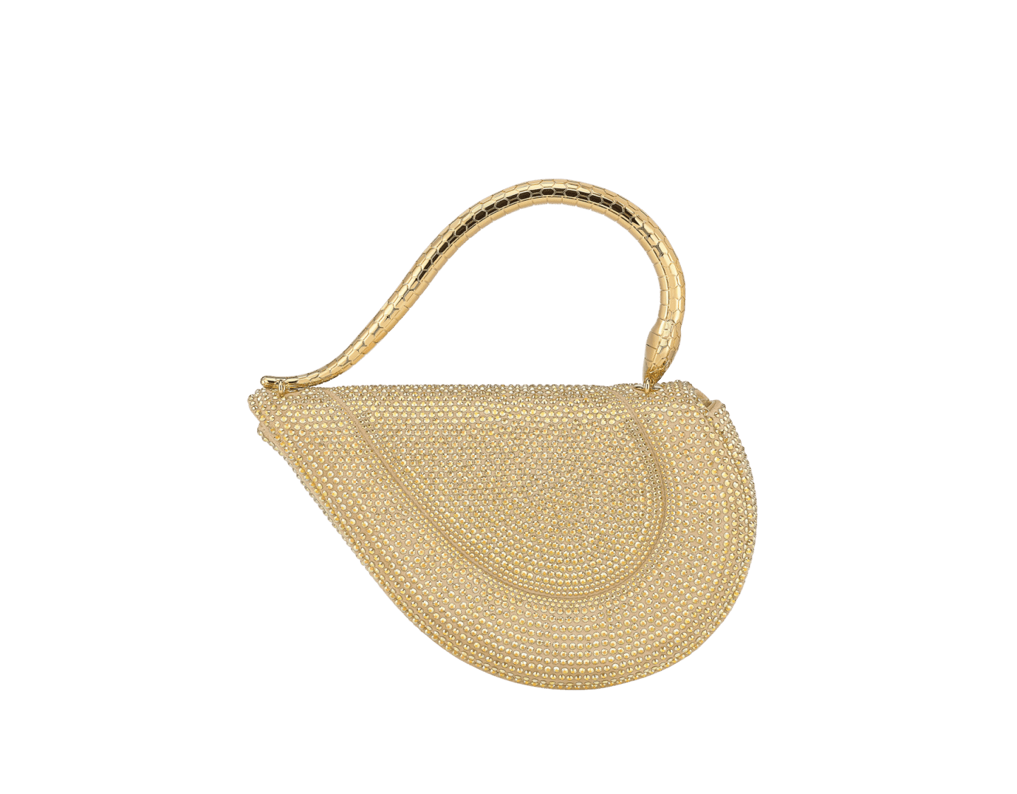 Bvlgari Serpenti Cuore 1968 Top Handle Bag – Gold Neige Pavé Crystals