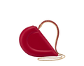 Bvlgari Serpenti Cuore 1968 top handle bag in royal ruby calf leather with a serpentine metallic handle and multicolored enamel detailing.