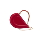 Bvlgari Serpenti Cuore 1968 top handle bag in royal ruby calf leather with a serpentine metallic handle and multicolored enamel detailing.