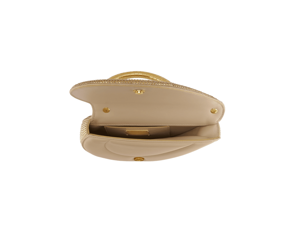 Bvlgari Serpenti Cuore 1968 Top Handle Bag – Gold Neige Pavé Crystals