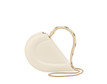 Bvlgari Serpenti Cuore 1968 top handle bag in perla white calf leather with a serpentine metallic handle and multicolored enamel detailing.