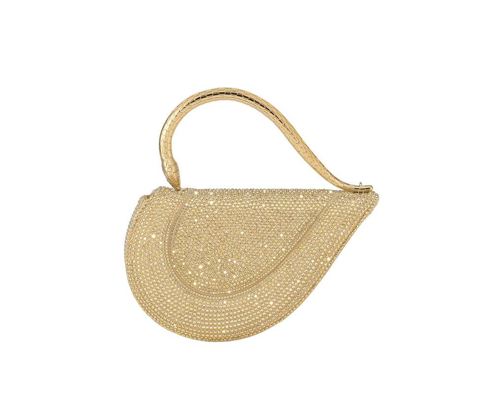 Bvlgari Serpenti Cuore 1968 Top Handle Bag – Gold Neige Pavé Crystals