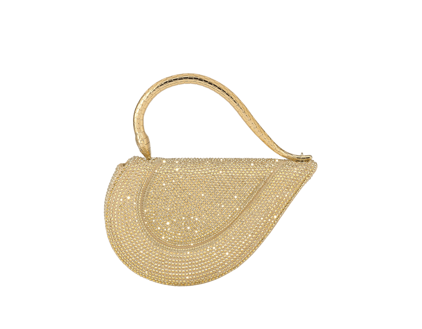 Bvlgari Serpenti Cuore 1968 Top Handle Bag – Gold Neige Pavé Crystals