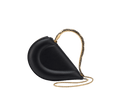 Bvlgari Serpenti Cuore 1968 top handle bag in black calf leather with a serpentine metallic handle and multicolored enamel details.