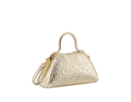 Bvlgari Serpentine Mini Top Handle Bag – Light Gold Metallic Ostrich