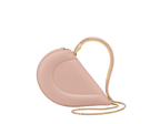 Bvlgari Serpenti Cuore 1968 top handle bag in star rose pink calf leather with a serpentine metallic handle and multicolored enamel detailing.