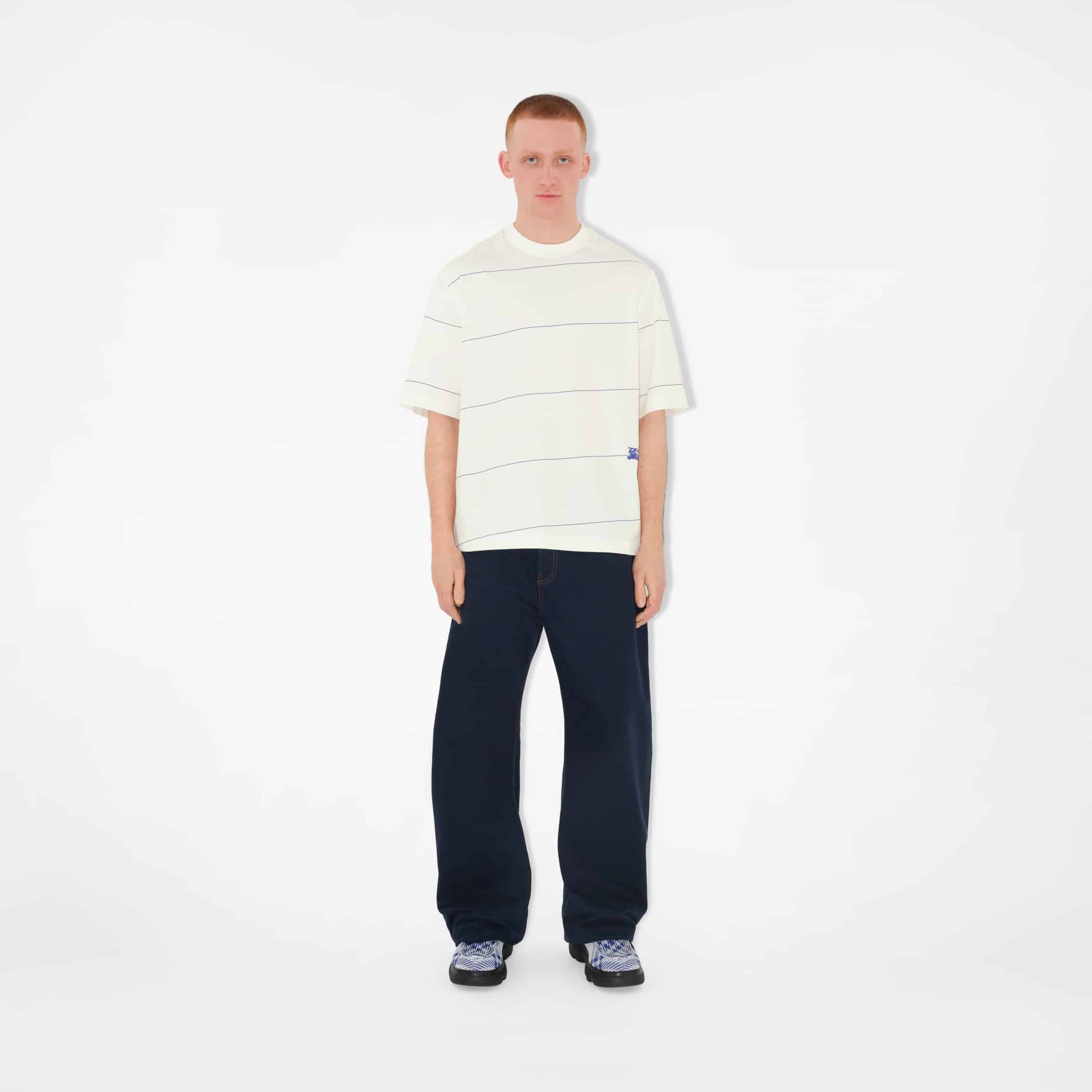 Striped Cotton T-shirtPrice undefined Colour: Rain
